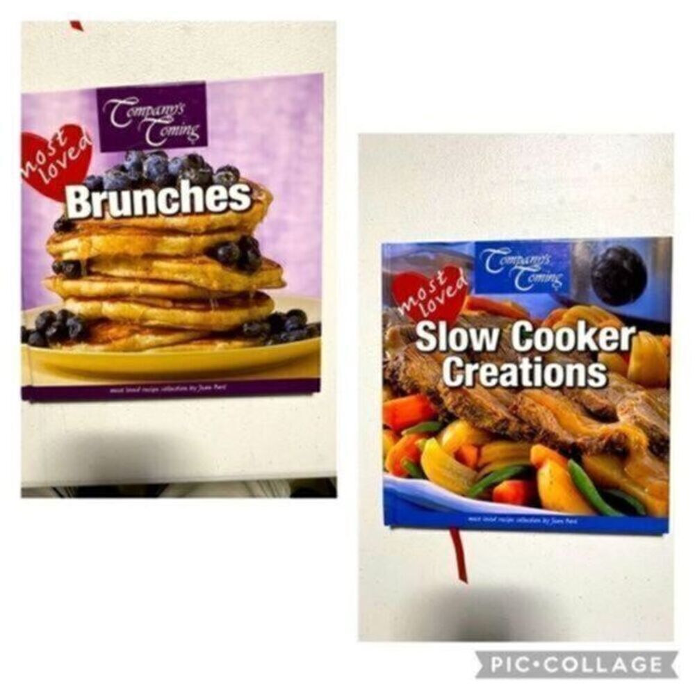 EUC Set of 2 Hardback Books Company’s Coming “Brunches”& “Slow Cooker Creations”